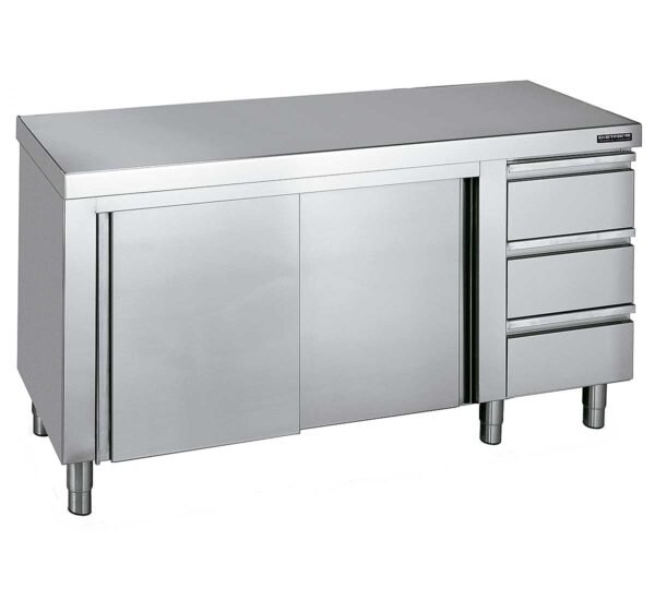 Mueble Central Gama 700 con Cajones y Puertas Correderas Distform