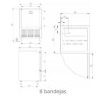 AM-161 CD - 16 Bandejas GN 1/1 o 60 x 40 cm - Imagen 4