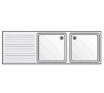 Edenox Fregadero Gama 600 con Bastidor sin Estante - Imagen 2