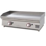 Plancha a gas 80 cm ARILEX en acero 15 mm con baño cromo duro 80PGCN - Imagen 2