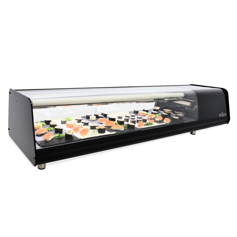 vitrina-refrigerada-de-sushi-arilex-placa-lisa-capacidad-8-bandejas-gn13-8vtl-vision-sushi Vitrina refrigerada de SUSHI ARILEX PLACA LISA capacidad 8 bandejas GN1/3 8VTL VISION SUSHI - Imagen 1