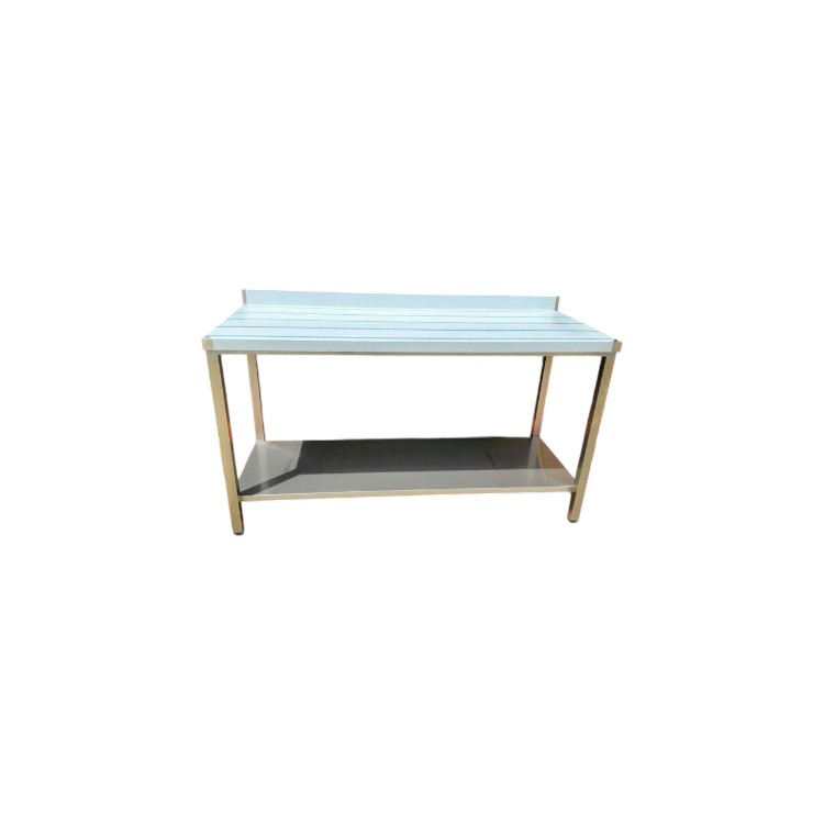 white-Photoroom-Photoroom (10) mesa de trabajo acero inox 1, 5m - Imagen 1