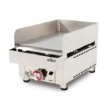 Frytops a gas ARILEX acero rectificado de 15 mm con medidas 335x590x345h mm 35FRYGR